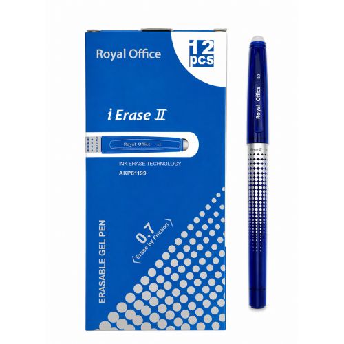 PENNE FRIX ROYAL OFFICE ERASABLE PUNTA 0,7 mm BLU CF 12pz